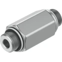 Festo H Series Non-Return Check Valve Anodised Wrought Aluminium Alloy Housing 0.4-12 bar Pressure H-1/4-B