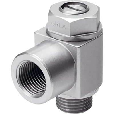 Festo GRLA Series Flow Controller Exhaust Valve Threaded Outlet 2 bar 60°C GRLA-1/2-B