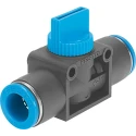 Festo HE Series Pneumatic Manual Check Valve, Inlet Male/Female, Outlet Male/Female, 10 bar, Polybutylene HE-2-QS-10