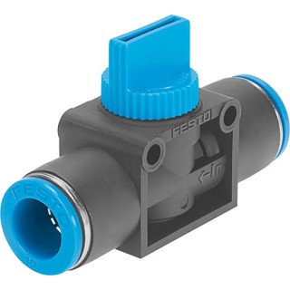 Festo HE Series Pneumatic Manual Check Valve, Inlet Male/Female, Outlet Male/Female, 10 bar, Polybutylene HE-2-QS-10