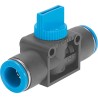 Festo HE Series Pneumatic Manual Check Valve, Inlet Male/Female, Outlet Male/Female, 10 bar, Polybutylene HE-2-QS-10