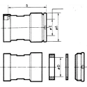 Souriau Sunbank by Eaton 840 Size 2 Straight Circular Connector Backshell Metal Housing IP65 Length 39mm 840200011