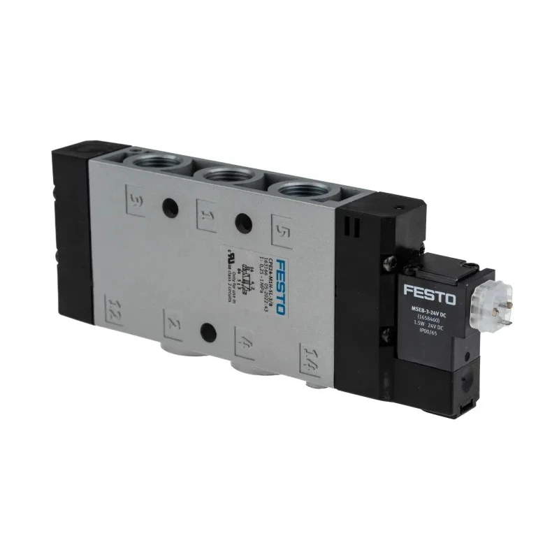 Festo Solenoid Pilot Valve Electric G CPE Series 24V DC 5/2 Function 3200 L/min Flow Rate CPE24-M1H-5L-3/8