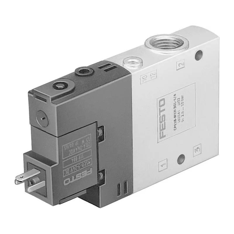 Festo Solenoid Pilot Valve Electric G CPE Series 24V dc, 10 bar Max Operating Pressure, 1500L/min Max Flow CPE18-M1H-3GL-1/4