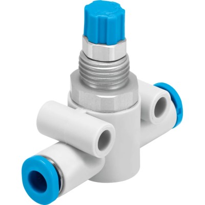 Festo GR Series Flow Controller Flow Valve 2 bar Pressure, Multiple Polymer Materials, Model GR-QS-4