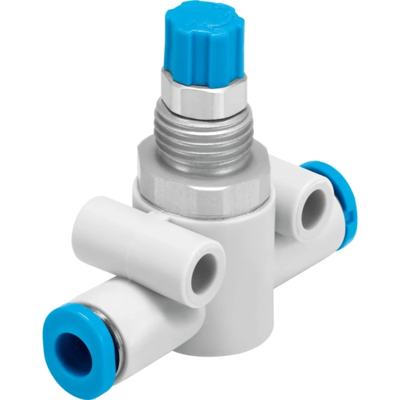 Festo GR Series Flow Controller Flow Valve 2 bar Pressure, Multiple Polymer Materials, Model GR-QS-4