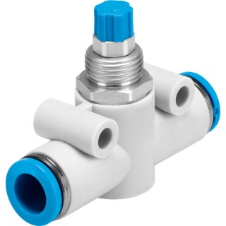Festo VODA Series Flow Controller Flow Valve, 0.2 to 10 Bar Outlet Pressure, Model GR-QS-8