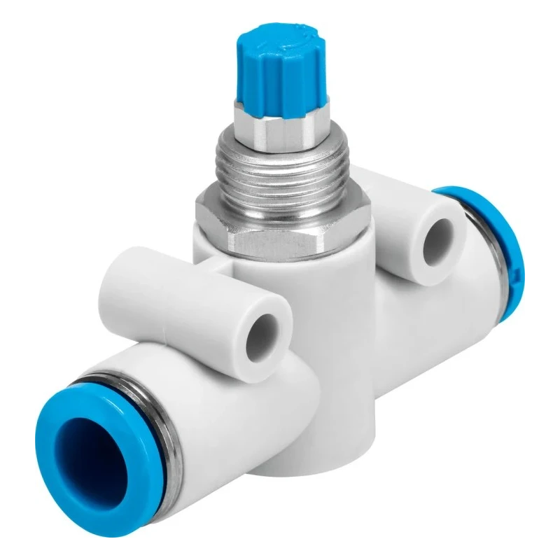 Festo VODA Series Flow Controller Flow Valve, 0.2 to 10 Bar Outlet Pressure, Model GR-QS-8