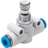 Festo GRO Series Flow Controller Flow Valve with Polyetheretherketone & Fluorelastomer Materials, Maximum Operating GRO-QS-6