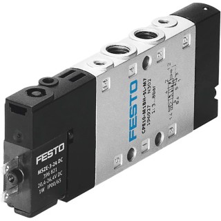 Festo Solenoid Pilot Valve Electric G 1/8 Port Size 24V DC 5/3 Valve Function Aluminium Body CPE14-M1BH-5/3G-1/8