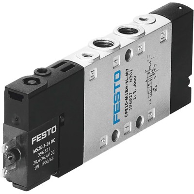 Festo Solenoid Pilot Valve Electric G 1/8 Port Size 24V DC 5/3 Valve Function Aluminium Body CPE14-M1BH-5/3G-1/8