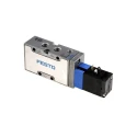 Festo Solenoid Pilot Valve Electric G 5/2 Monostable 1/4 in Port Size 24V DC Aluminum Body MVH-5-1/4-B