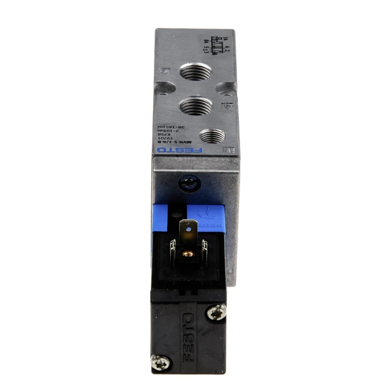 Festo Solenoid Pilot Valve Electric G 5/2 Monostable 1/4 in Port Size 24V DC Aluminum Body MVH-5-1/4-B