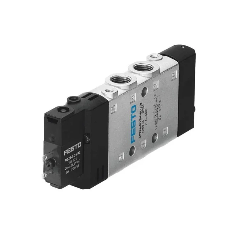 Festo Solenoid Pilot Valve Electric G 1/8 Threaded Push-in Port 5/2 Valve Function 24V DC 800L/min CPE14-M1BH-5L-1/8