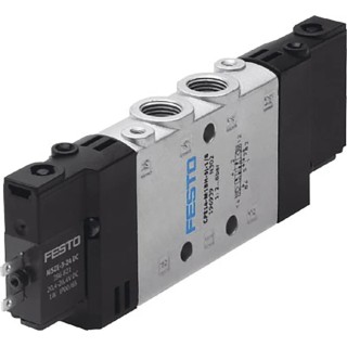 Festo Solenoid Pilot Valve Electric G 1/8, 5/2 Valve Function, 24V DC, 8 Bar, 800L/min Flow Rate CPE14-M1BH-5J-1/8