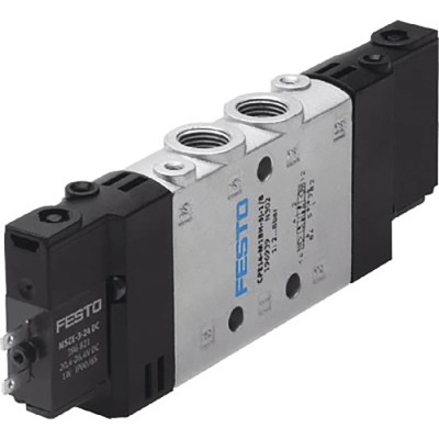 Festo Solenoid Pilot Valve Electric G 1/8, 5/2 Valve Function, 24V DC, 8 Bar, 800L/min Flow Rate CPE14-M1BH-5J-1/8