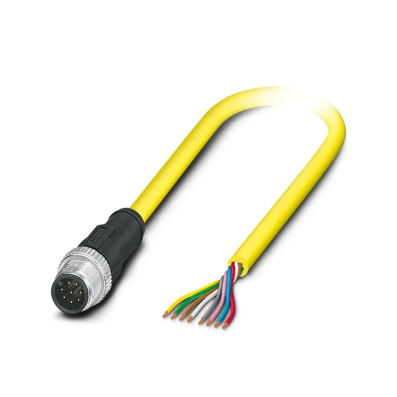 Phoenix Contact Sensor Actuator Cable Male 8 Way Straight to 8 Way Unterminated, 5m, PVC Jacket, IP68 1406093