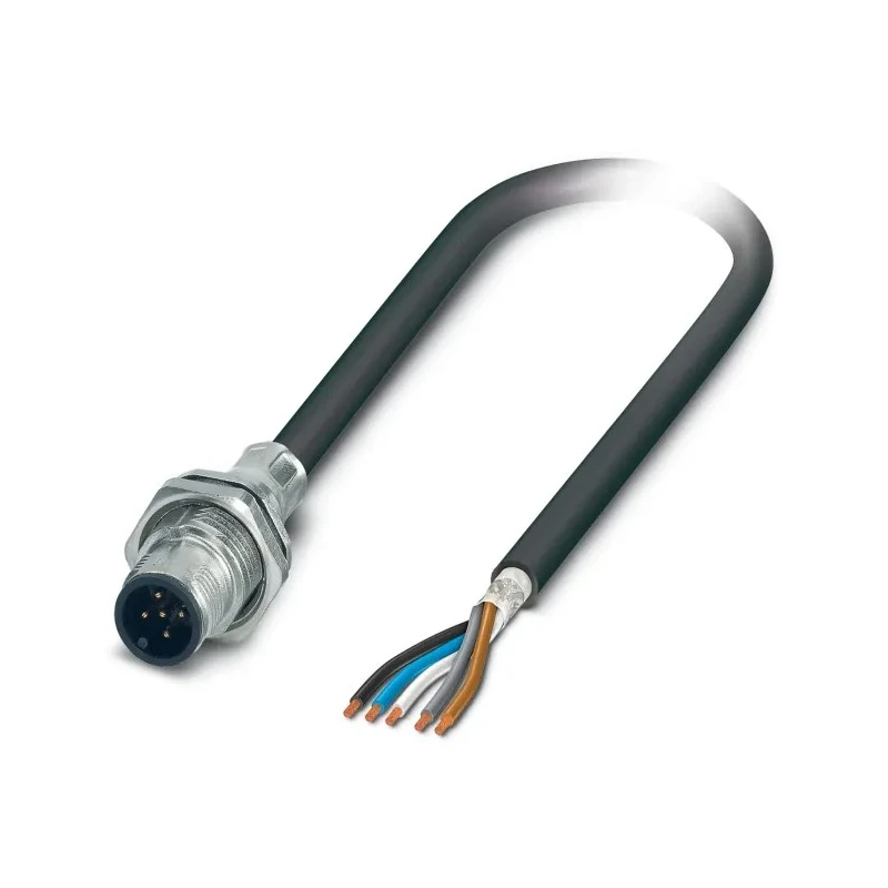 Phoenix Contact Sensor Actuator Cable Male 5 Way M12 to 5 Way Free Cable End, Polyurethane Jacket, 1 m Length, 60V 1419409
