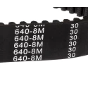 RS PRO Timing Belt 80 Teeth, 640 mm Length, 30 mm Width, Rubber Cord with Fibreglass, HTD Series 175-5232