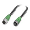 Phoenix Contact Sensor Actuator Cable Female 4 Way M12 Straight to Male 4 Way M12 Straight 5m 250V 1694075