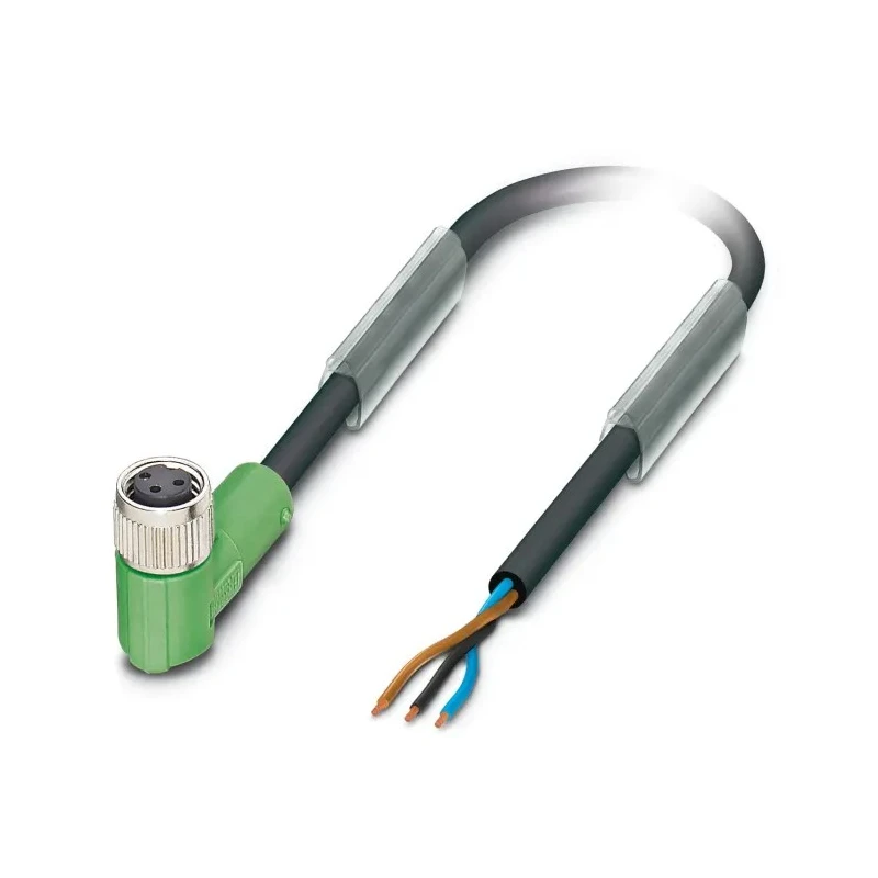 Phoenix Contact Sensor Actuator Cable Female 3 Way Right Angle to Unterminated 10 m Polyurethane Jacket Black 60V 1694169