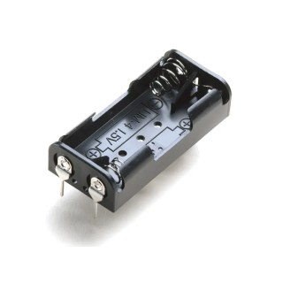 Takachi Electric Industrial AAA Battery Holder Through Hole Polypropylene Body Button and Leaf Spring Termination SN4-2PC