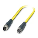 Phoenix Contact Sensor Actuator Cable Male 4 way to Female 4 way Straight 1.5m Yellow PVC 1406193