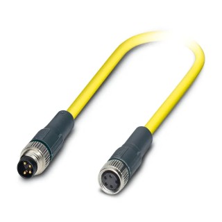 Phoenix Contact Sensor Actuator Cable Male 4 way to Female 4 way Straight 1.5m Yellow PVC 1406193