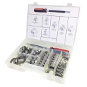 RS PRO 70 Piece 304 Stainless Steel Worm Drive Hose Clip Kit, Sizes 9.5 mm to 35 mm 175-7149