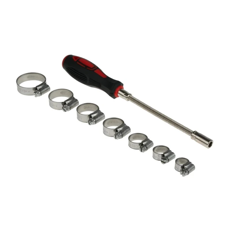 RS PRO 70 Piece 304 Stainless Steel Worm Drive Hose Clip Kit, Sizes 9.5 mm to 35 mm 175-7149