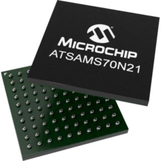 Microchip SAMS70 Series 32-bit ARM Cortex-M7 Microcontroller 300 MHz 2.048MB Flash 384kB RAM 100-Pin VFBGA ATSAMS70N21B-CFN