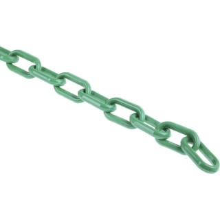 RS PRO Polypropylene Green and White Safety Barrier Chain 8mm Diameter 25m Length 175-7377
