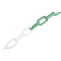 RS PRO Polypropylene Green and White Safety Barrier Chain 8mm Diameter 25m Length 175-7377