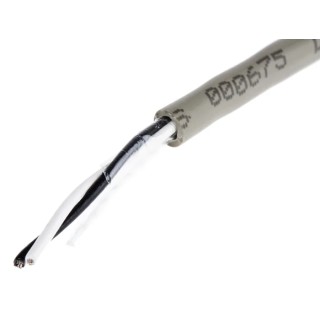 Alpha Wire Pro-Tekt Series Data Cable 1 Pairs 2 Cores 0.23 mm² 100 m Grey Sheath Polyvinyl Chloride B963011 GE033