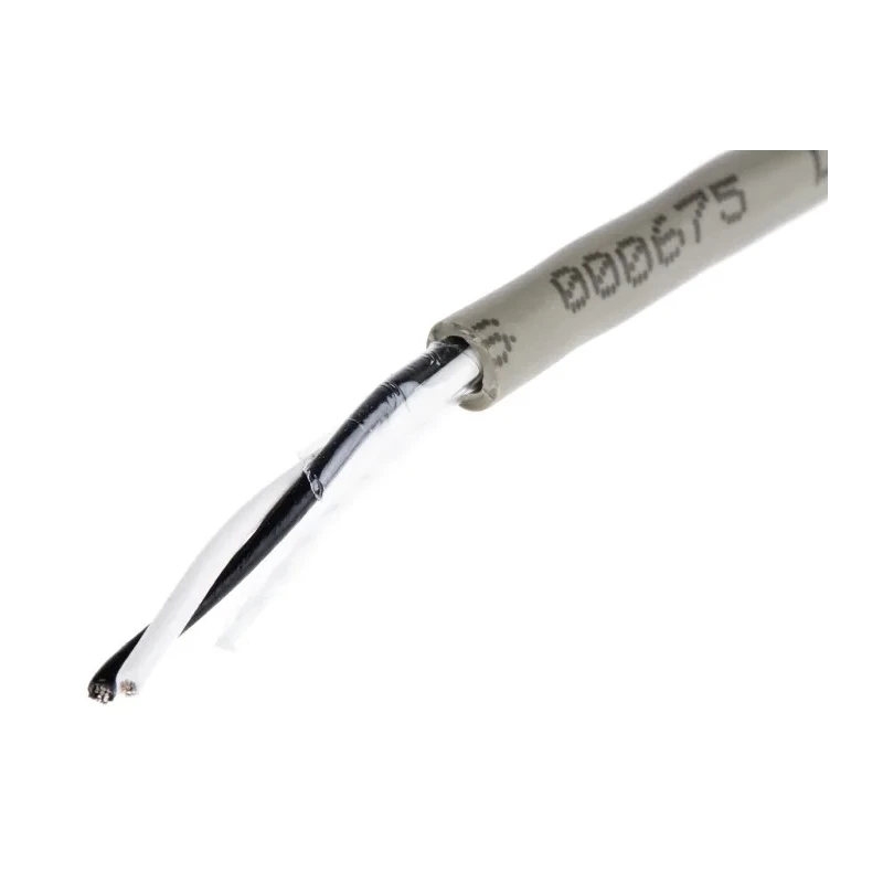 Alpha Wire Pro-Tekt Series Data Cable 1 Pairs 2 Cores 0.23 mm² 100 m Grey Sheath Polyvinyl Chloride B963011 GE033