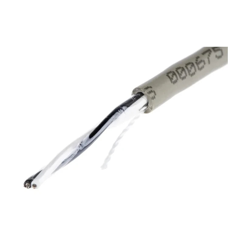 Alpha Wire Pro-Tekt Series Data Cable 1 Pairs 2 Cores 0.23 mm² 100 m Grey Sheath Polyvinyl Chloride B963011 GE033
