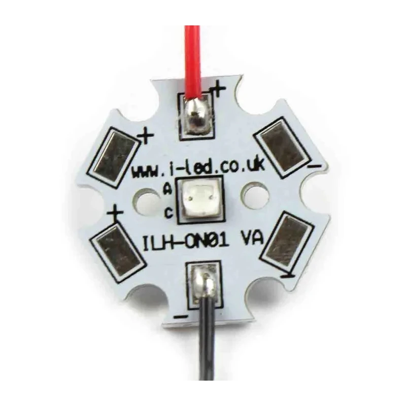 Intelligent LED Solutions OSLON LED Array 1-LEDs White Blue Green Red 20mm 1.8A 3.2V ILH-OG01-ST90-SC221-WIR200.