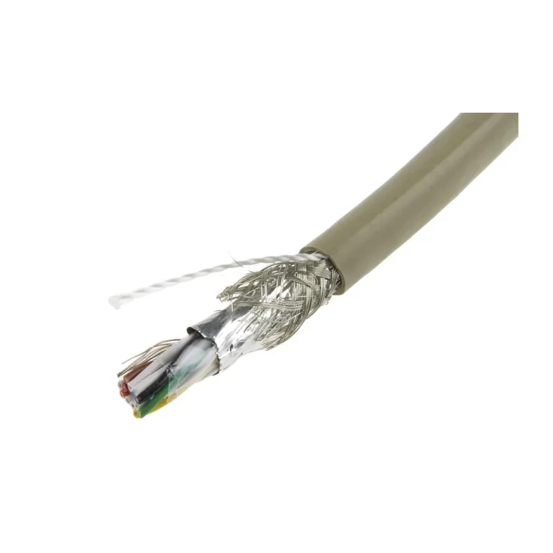 Alpha Wire Pro-Tekt Series Data Cable 6 Pairs 12 Cores 0.23 mm² PVC Grey Sheath 7.95 mm Diameter 300V B963064 GE033