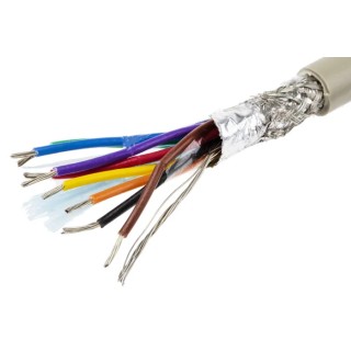 Alpha Wire Pro-Tekt Series Shielded Multicore Data Cable 2 Pairs 8 Cores 100 m Grey PVC Sheath 300V B953084 GE033