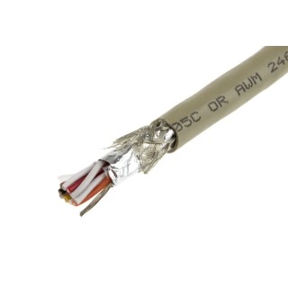 Alpha Wire Pro-Tekt Series Data Cable 5 Pairs 10 Cores 0.23 mm² 100 m Grey Sheath Polyvinyl Chloride B963054 GE033