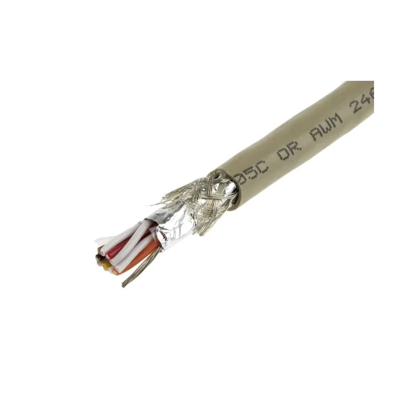 Alpha Wire Pro-Tekt Series Data Cable 5 Pairs 10 Cores 0.23 mm² 100 m Grey Sheath Polyvinyl Chloride B963054 GE033
