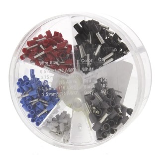 SES Sterling Bootlace Ferrule Crimp Terminal Kit with Copper Contacts, Assorted Sizes, Model 6490810000