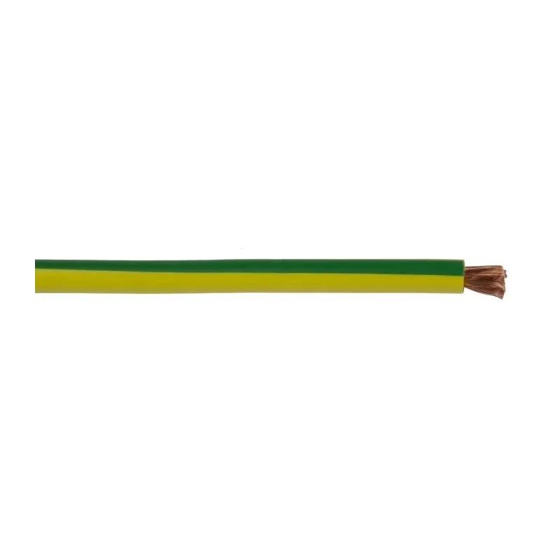 Staubli Green, Yellow Hook Up Wire 1036/0.07 mm Core Strands, 4.8mm Diameter, 1.5kV Voltage, 10m Length 175-7468