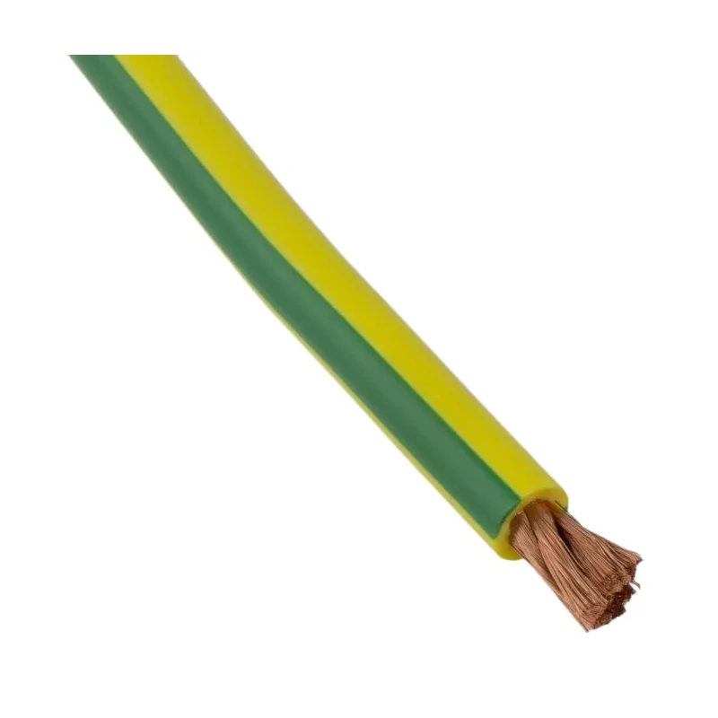 Staubli Green Yellow Hook Up Wire, 1548x0.07 mm Strands, 10 m Length, Polyvinyl Chloride Jacket, Copper Conductor 175-7469