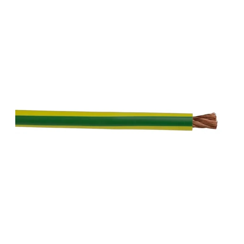 Staubli Green Yellow Hook Up Wire, 1548x0.07 mm Strands, 10 m Length, Polyvinyl Chloride Jacket, Copper Conductor 175-7469