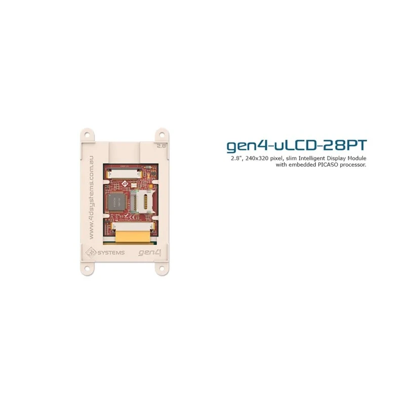 4D Systems Gen4 Picaso 2.8 in Resistive Touch Screen Starter Kit with Picaso Graphics Processor SK-gen4-28PT
