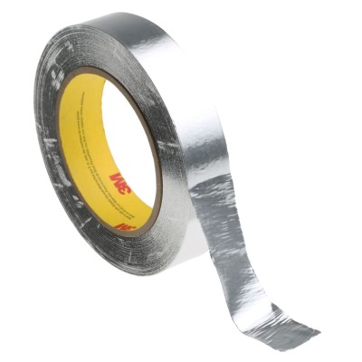 3M Conductive Aluminium Tape 25mm x 55m, Acrylic Adhesive, 149°C Max, Silver 425 - 25,4MM (R06933)