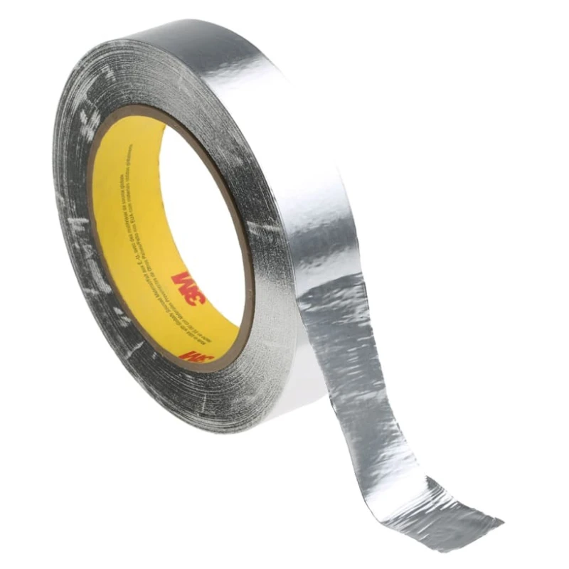 3M Conductive Aluminium Tape 25mm x 55m, Acrylic Adhesive, 149°C Max, Silver 425 - 25,4MM (R06933)