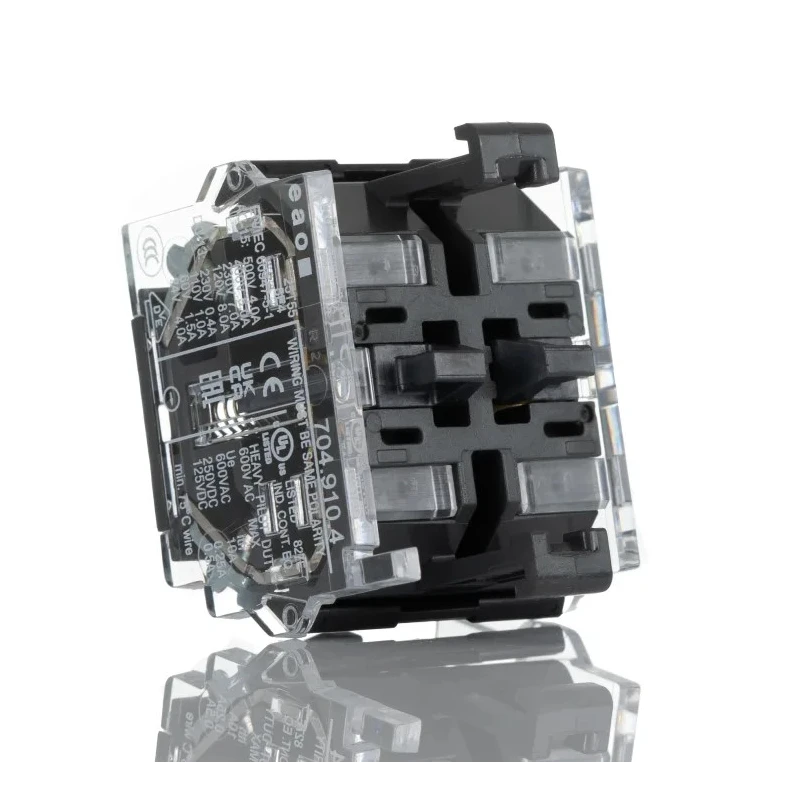 EAO Modular Push Button Contact Block 10A Screw Terminals 500V AC 2 NC 704.910.4