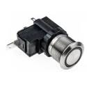 RS PRO Illuminated Latching Push Button Switch, Panel Mount, 19.1 mm Cutout, SPST Contact, White LED, IP67 250 V ac 175-8024